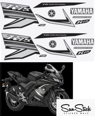 SunStick Sticker & Decal for Bike(Silver)