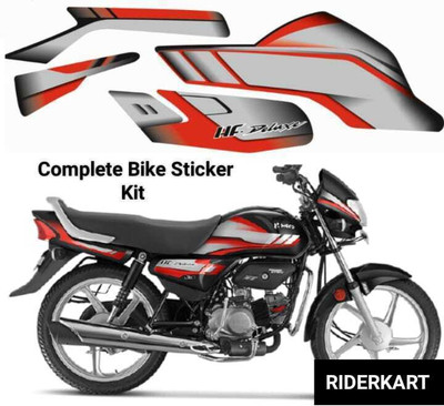 GANNET Sticker & Decal for Bike(Red, Grey)
