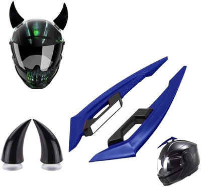 acube mart Helmet Mohawk for Bike(Blue, Black)