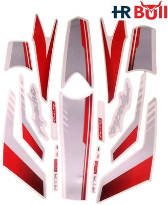 DECAL ARTISTRY Sticker & Decal for Bike(Red, Silver, Multicolor)