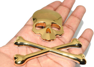 acube mart Emblem for Car & Bike(Gold)