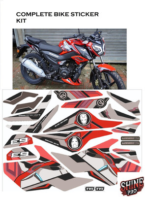 SHINEPRO Sticker & Decal for Bike(Red, Multicolor)