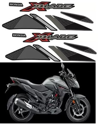 SHINEPRO Sticker & Decal for Bike(Grey, Multicolor)