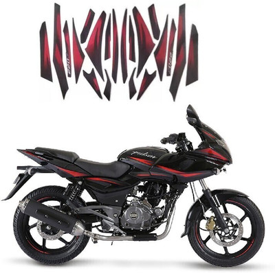 Voiture Sticker & Decal for Bike(Red, Black)