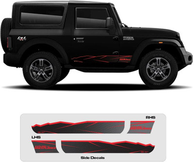Ide Autoworks Sticker & Decal for Car(Black)