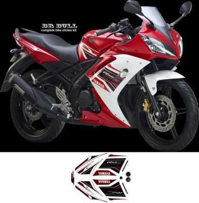 BR BULL Sticker & Decal for Bike(Red, Black)