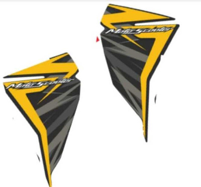 RIDERKART Sticker & Decal for Scooter(Multicolor, Yellow)