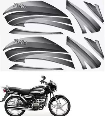 GANNET Sticker & Decal for Bike(Grey, Black)