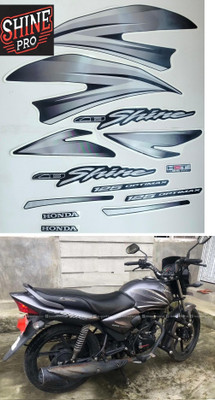 SHINEPRO Sticker & Decal for Bike(Grey)