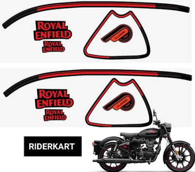 RIDERKART Sticker & Decal for Bike(Black, Red)