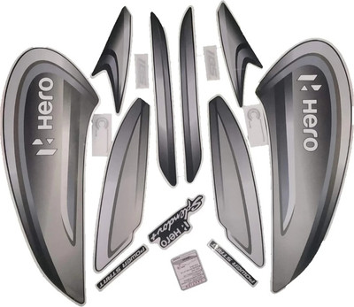 AUTOSENSE Sticker & Decal for Bike(Grey)