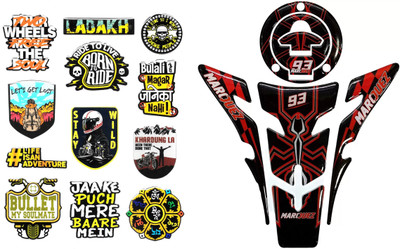 acube mart Sticker & Decal for Bike(Black)