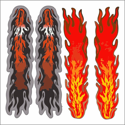 SRKAVTRADERS Sticker & Decal for Car & Bike(Orange, Black)