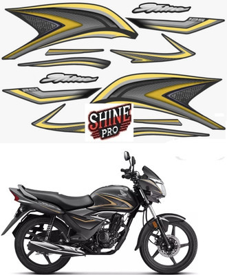 SHINEPRO Sticker & Decal for Bike(Gold)