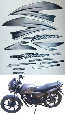 SHINEPRO Sticker & Decal for Bike(Grey)