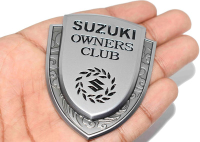 silkyfit Emblem for Car & Bike(Silver)