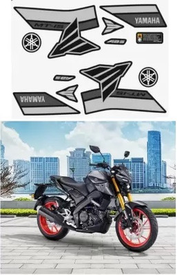 SHINEPRO Sticker & Decal for Bike(Silver, Black)
