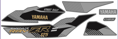 BR BULL Sticker & Decal for Scooter(Grey)