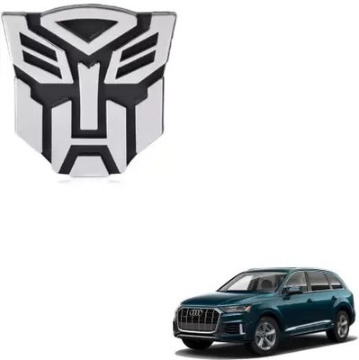 silkyfit Emblem for Car & Bike(Black, Silver)