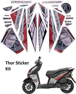 DECAL ARTISTRY Sticker & Decal for Scooter(Multicolor, Red)