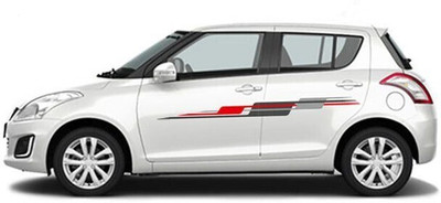 AUTOMANTRA Sticker & Decal for Car(Red, Multicolor)