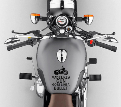 Badal Graphics Sticker & Decal for Bike(Black)