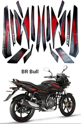 SunStick Sticker & Decal for Bike(Red, Black)