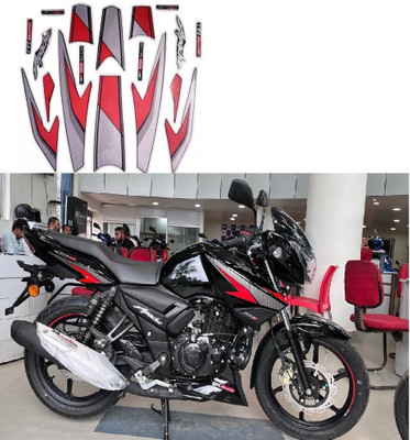 DECAL ARTISTRY Sticker & Decal for Bike(Red, Grey, Black)