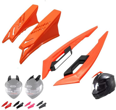 acube mart Helmet Mohawk for Bike(Orange)