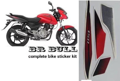 BR BULL Sticker & Decal for Bike(Black, Red)