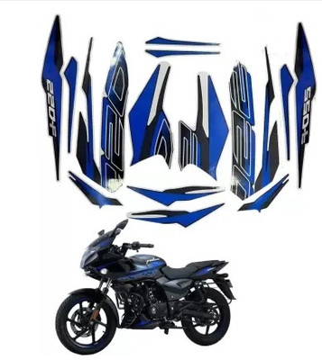 SHINEPRO Sticker & Decal for Bike(Blue, Multicolor)
