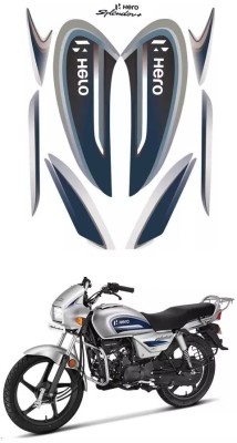 SHREE Sticker & Decal for Bike(Silver, Black)