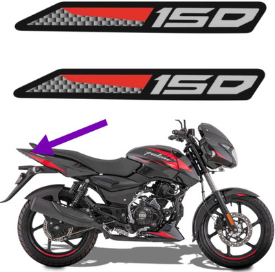 RIDERKART Sticker & Decal for Bike(Multicolor, Red)