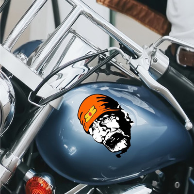 Printlive Sticker & Decal for Car & Bike(Black, Orange)