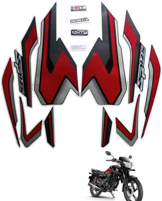 GANNET Sticker & Decal for Bike(Multicolor, Red, Black)