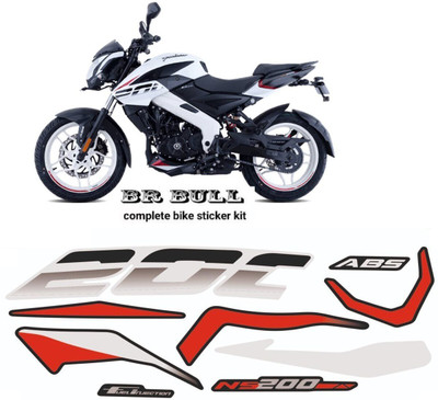 BR BULL Sticker & Decal for Bike(Black, Red)