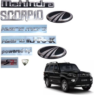 SKM SELLER Emblem for Car(Silver, Black)