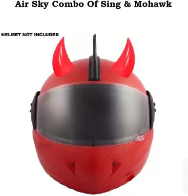 HALLOWS Helmet Mohawk for Bike(Red)