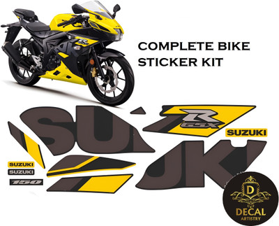 DECAL ARTISTRY Sticker & Decal for Bike(Yellow)