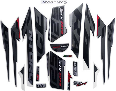 RIDERKART Sticker & Decal for Scooter(Black)