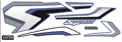 BR BULL Sticker & Decal for Bike(Blue, White)