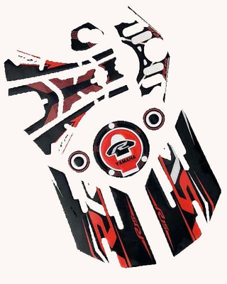 A1GRAPHIX Sticker & Decal for Bike(Red)