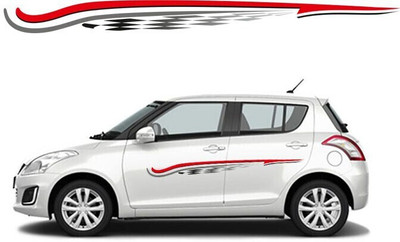 AutoDecals Sticker & Decal for Car(Red, Multicolor)