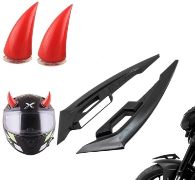 acube mart Helmet Mohawk for Bike(Black, Red)