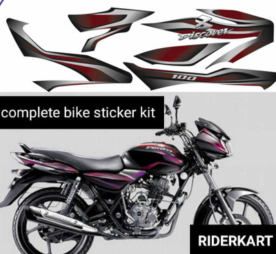 RIDERKART Sticker & Decal for Bike(Pink, Black)