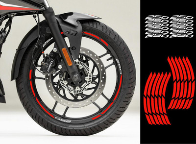 mamata auto grafix Sticker & Decal for Bike(Red, White)