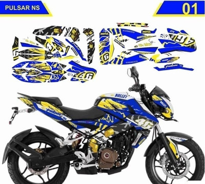DECAL ARTISTRY Sticker & Decal for Bike(Blue, Multicolor)