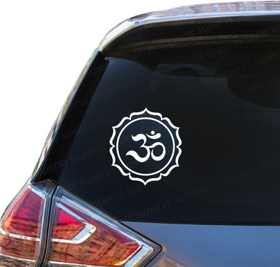 Superss Sticker & Decal for Car & Bike(White)