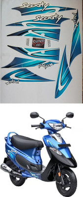 SHINEPRO Sticker & Decal for Scooter(Blue, Multicolor)