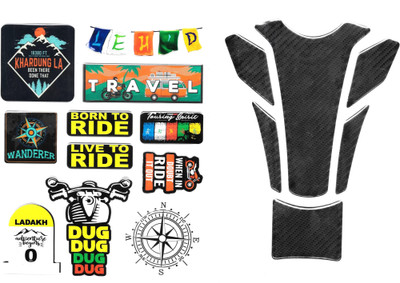 acube mart Sticker & Decal for Bike(Black)